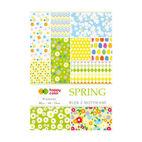 Blok z motywami HappyColor A4 15 arkuszy Spring