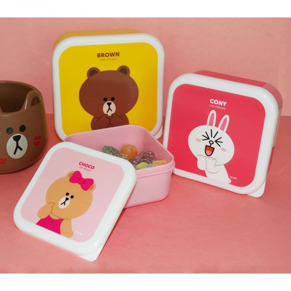 Zestaw lunchboxów Line Friends 3 sztuki