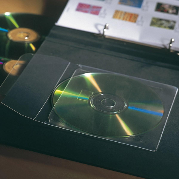 Kieszeń samoprzylepna Djois x 3L na CD/DVD z klapką 127x127mm