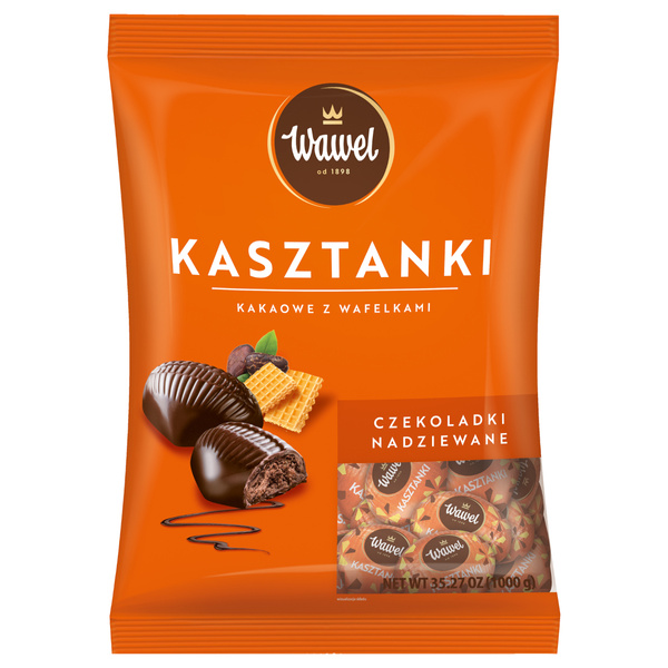 Cukierki kakaowe z wafelkami Kasztanki Wawel 1kg