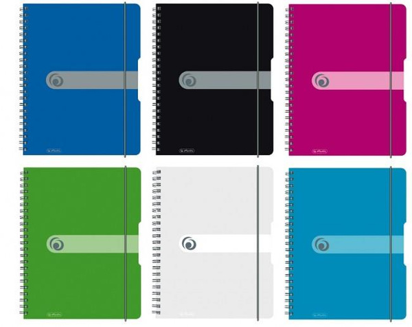 Kołobrulion A4 80 kartek w kratkę Easy Orga Herlitz transparentny niebieski