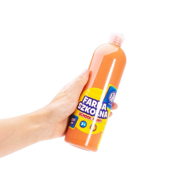 Farba plakatowa w butelce 500ml pomarańczowa Astra