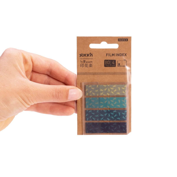 Zakładki indeksujące Stick`n PP Zetki Bloom tonacja zielona