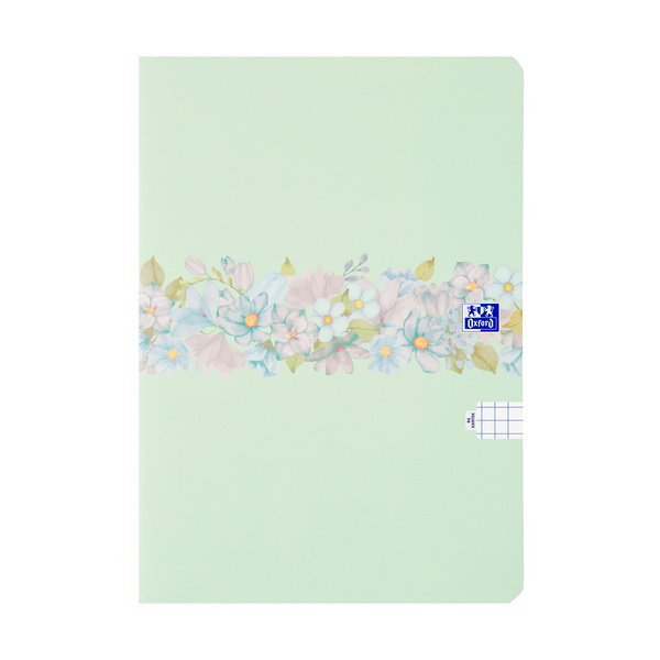 Brulion miękki w kratkę B5 96 kartek Oxford Flowers