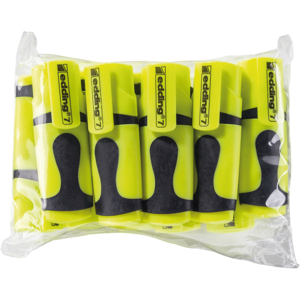 Mini zakreślacze Edding 10 sztuk neonowe żółte