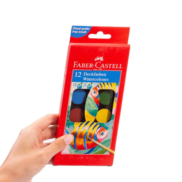 Farby akwarelowe 12 kolorów Faber Castell