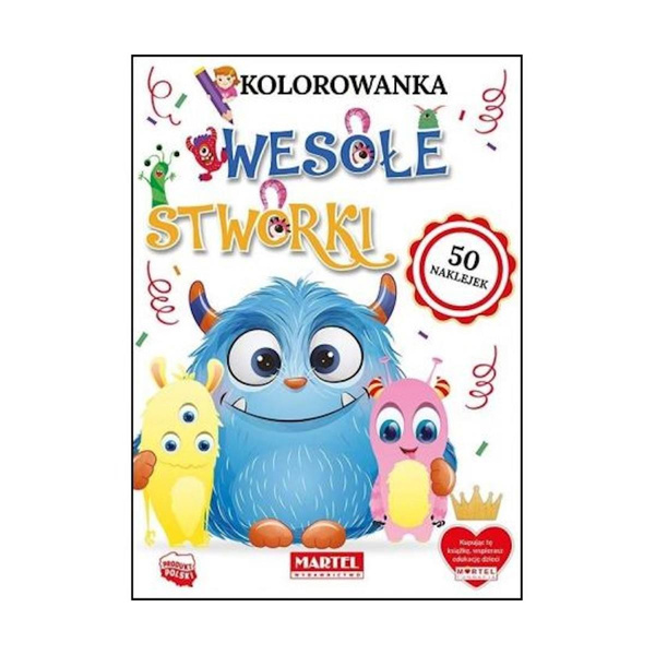 Kolorowanka z naklejkami Wesołe stworki