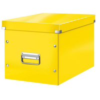 Pudło na dokumenty Leitz Click & Store Wow Cube L żółty