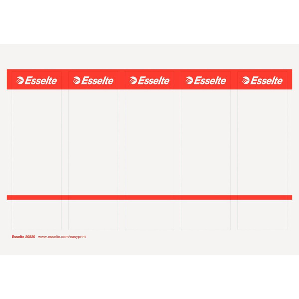Etykiety grzbietowe do zadruku Esselte 75mm 50 etykiet