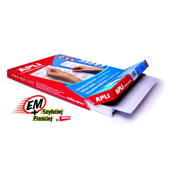 Etykiety samoprzylepne Apli uniwersalne 48.5x25.4mm białe