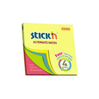 Karteczki samoprzylepne Stick`n 76x76mm 100 kartek 4 kolory