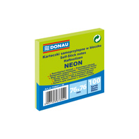 Karteczki samoprzylepne 76x76mm Donau neonowe zielony neonowy