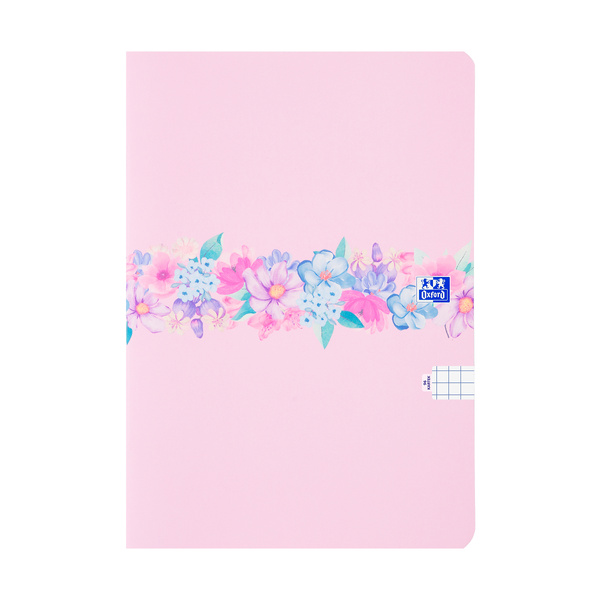 Brulion miękki w kratkę B5 96 kartek Oxford Flowers