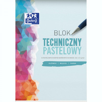 Blok techniczny kolorowy A4 10 kartek Oxford Pastel