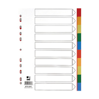 Przekładki do segregatora A4 kolorowe 10+1 Q-Connect