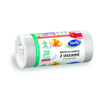 Worki na śmieci z uszami Stella białe 20l