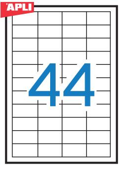 Etykiety samoprzylepne Apli uniwersalne białe 48.5x25.4mm