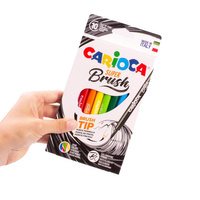 Pisaki Brush Tip 10 kolorów Carioca