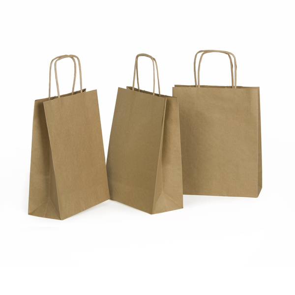 Torba papierowa ekologiczna 305x170x340 mm brązowa