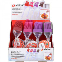 Pędzelek silikonowy do marynowania potraw 21 cm Alpina czerwony