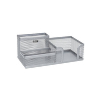 Przybornik na biurko metalowy GR-093 Grand srebrny