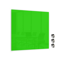 Tablica szklana magnetyczna 100x100cm Memoboards zielona