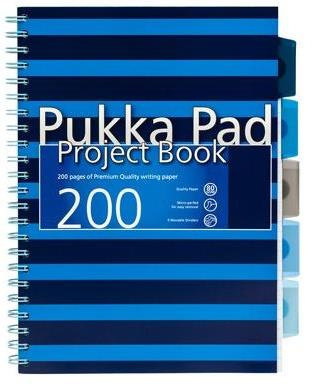 Kołozeszyt A4 w kratkę 200 stron Pukka Pad Project Book Navy