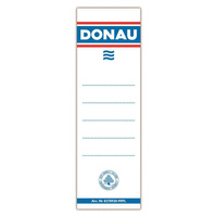 Etykieta do segregatora o grzbiecie 75mm Donau wsuwana - 20 sztuk