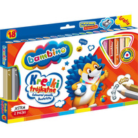 Kredki ołówkowe Bambino 18 kolorów trójkątne