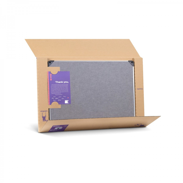 Tablica filcowa w ramie aluminiowej 60x45 cm Memobe Idea szara