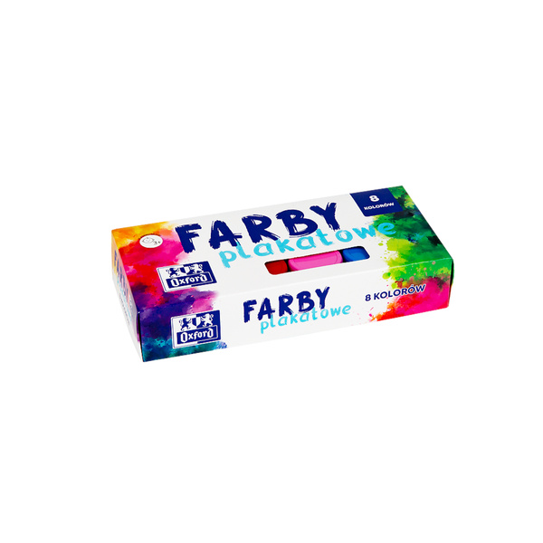 Farby plakatowe 8 kolorów 20ml Oxford