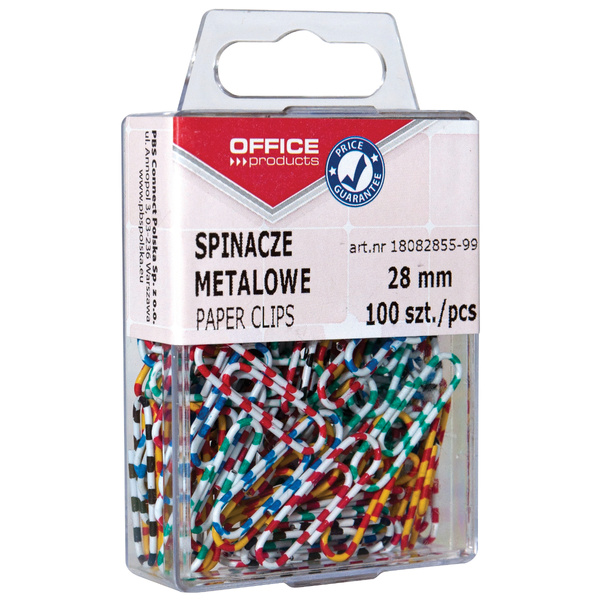 Spinacze metalowe Zebra 28mm Office Products