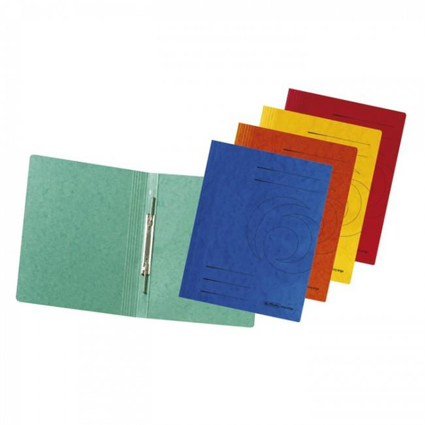 Skoroszyt papierowy A4 320g sprężynowy Herlitz czerwony