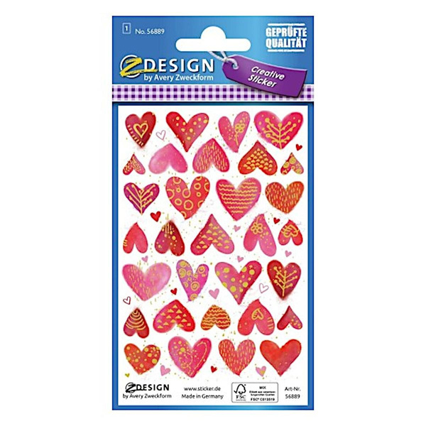 Naklejki dla dzieci Zweckform Kids Serduszka