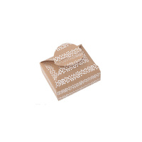 Pudełka składane candy box 6x7,5x2,5cm srebrne paski DP Craft