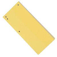 Przekładki do segregatora 1/3 A4 kartonowe kolorowe KBK żółty