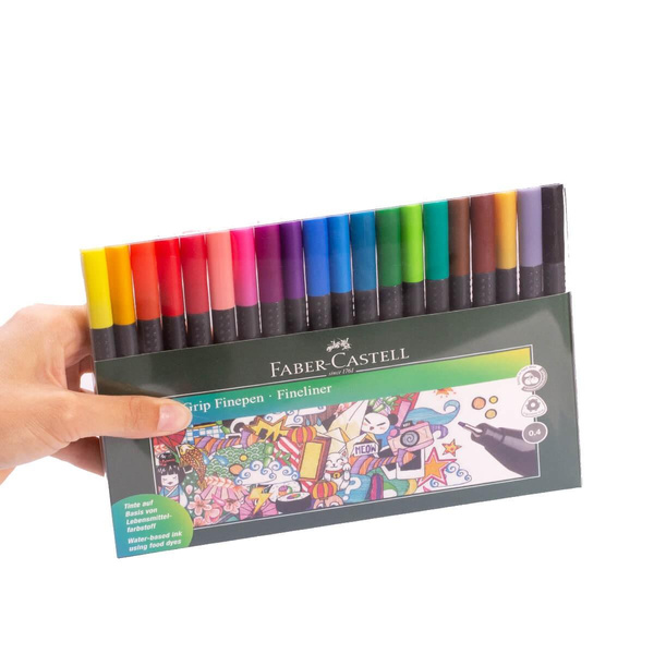 Cienkopisy Faber Castell Grip 20 kolorów