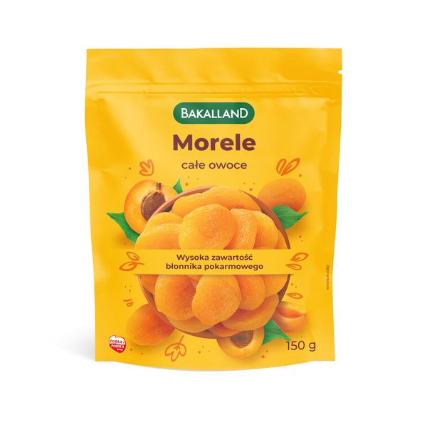 Morele suszone całe owoce Bakalland 150g