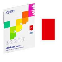 Etykiety samoprzylepne Grand 061 A4 czerwone