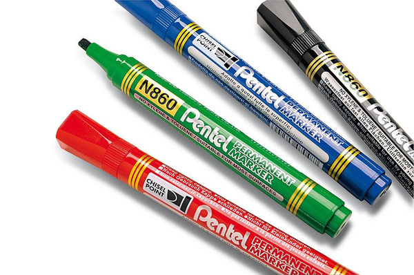 Marker permanentny Pentel N860 końcówka ścięta  zielony