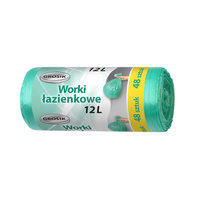 Worki łazienkowe Grosik 12l 48 sztuk zielone