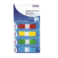 Zakładki indeksujące Donau z dyspenserem 45x15mm 4 kolory