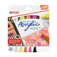 Marker akrylowy neonowy Edding 5-10mm 5 kolorów