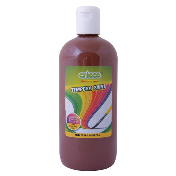 Farba tempera brązowa 500ml Cricco