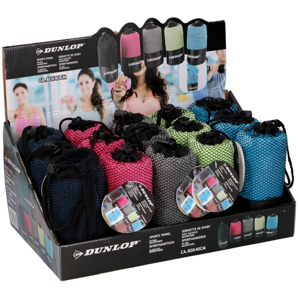 Ręcznik sportowy z mikrofibry niebieski Dunlop