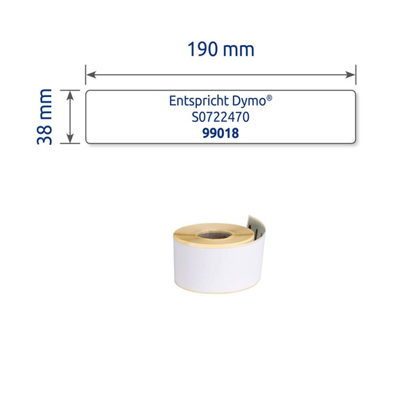 Etykiety na segregatory w rolce do drukarek termicznych Dymo 38x190mm Avery Zweckform