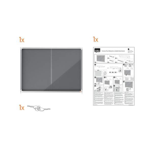 Gablota filcowa Nobo Premium Plus 18xA4 szary