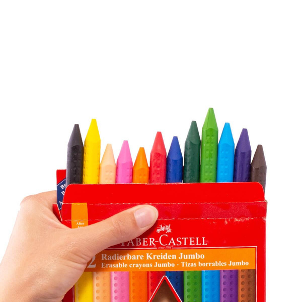 Kredki woskowe Faber Castell Grip Jumbo trójkątne 12 kolorów