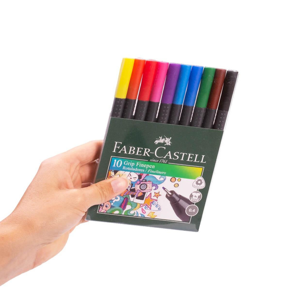Cienkopisy Faber Castell Grip 10 kolorów