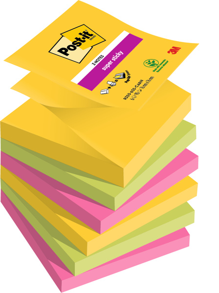 Karteczki samoprzylepne 76x76mm Post-it 3M Super Sticky 6x90 kartek paleta Rio de Janeiro